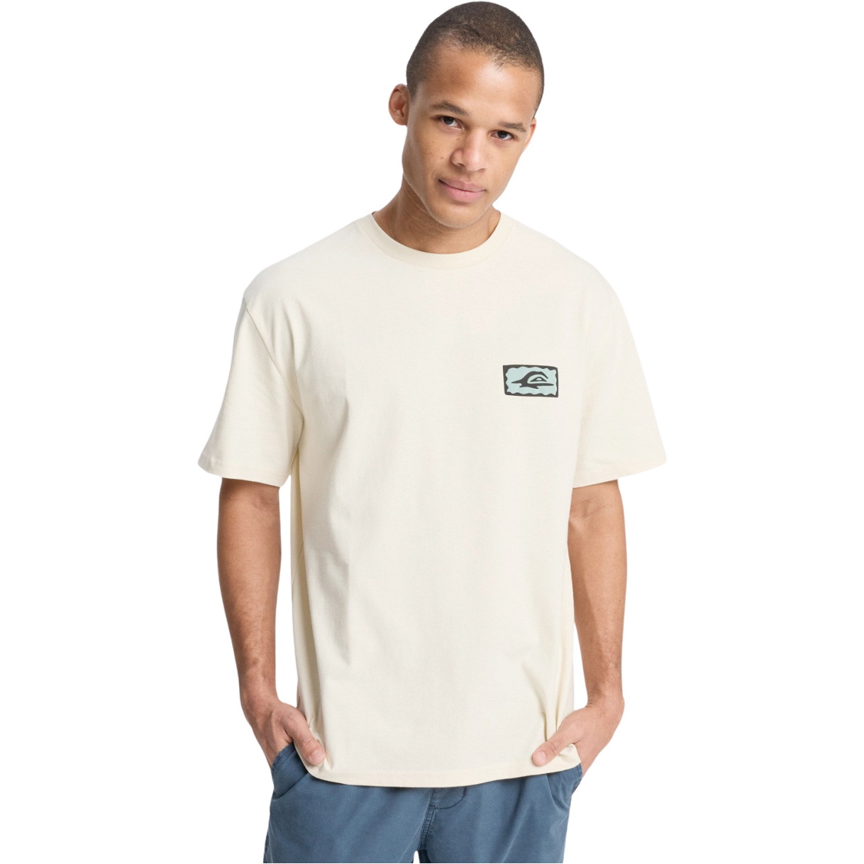2026 Quiksilver Mens Serenity Splash T-Shirt EQYZT08300 - Bone White